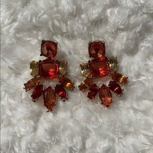 Vintage Jewled and Gold Dangle Earrings